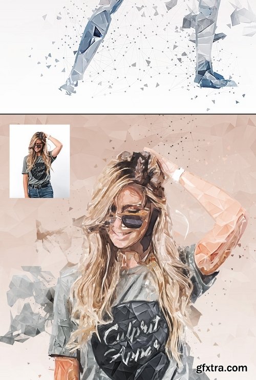 GraphicRiver - Plasticum - Polygonal Art Photoshop Action 21684224