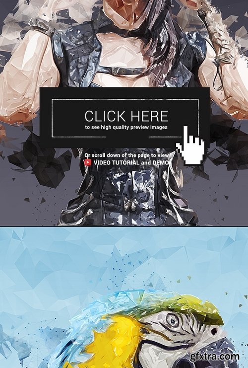 GraphicRiver - Plasticum - Polygonal Art Photoshop Action 21684224