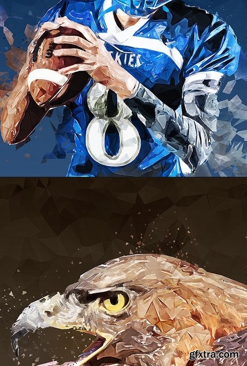 GraphicRiver - Plasticum - Polygonal Art Photoshop Action 21684224