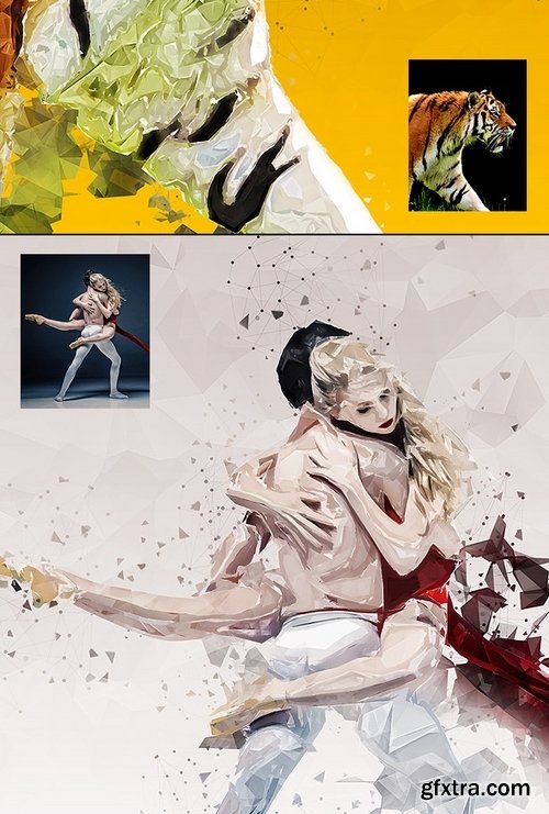 GraphicRiver - Plasticum - Polygonal Art Photoshop Action 21684224