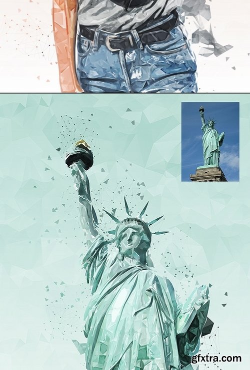 GraphicRiver - Plasticum - Polygonal Art Photoshop Action 21684224