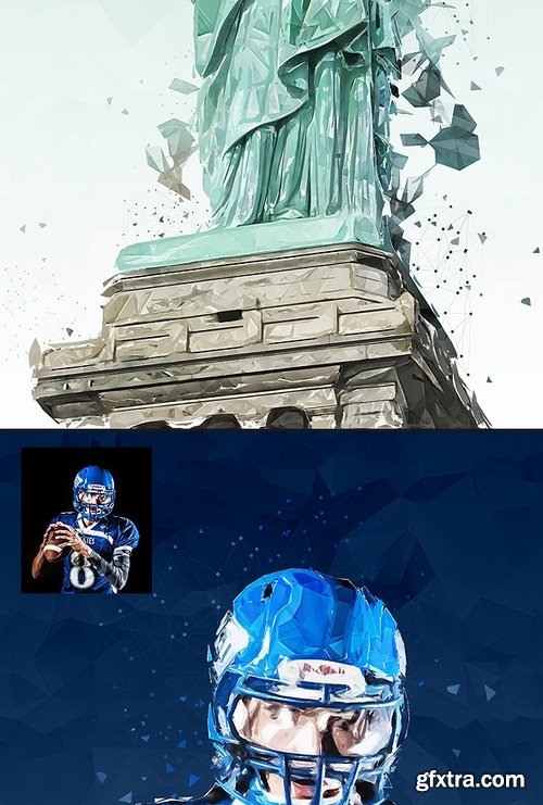 GraphicRiver - Plasticum - Polygonal Art Photoshop Action 21684224