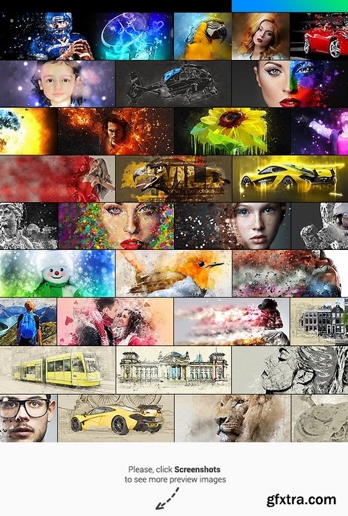 GraphicRiver - Plasticum - Polygonal Art Photoshop Action 21684224