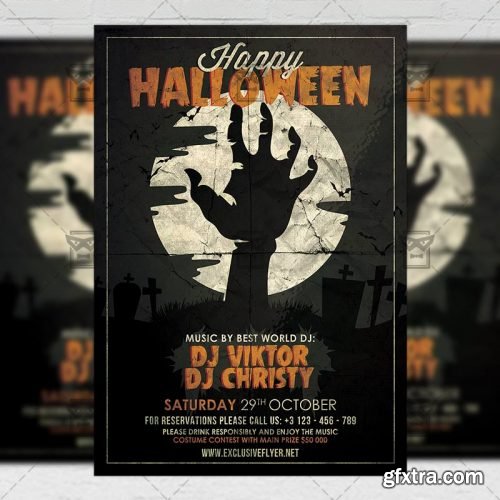 Happy Halloween Celebration – Seasonal A5 Flyer Template Happy Halloween Celebration – Seasonal A5 Flyer Template