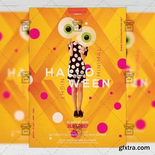 Minimal Halloween – Seasonal A5 Flyer Template