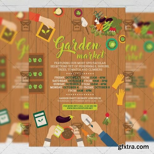 Garden Market – Community A5 Flyer Template