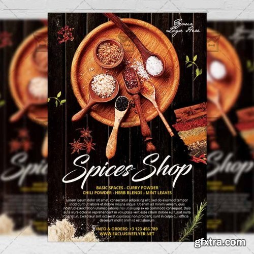 Spices Shop – Food A5 Flyer Template