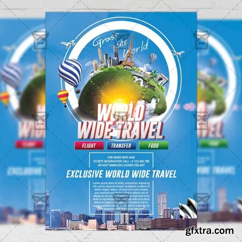 Grast The World – Travel A5 Flyer Template