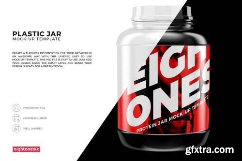 Plastic Jar Mock-Up Template