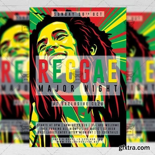 Major Reggae – Club A5 Flyer Template