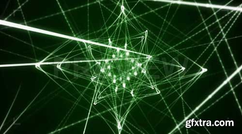 Green Star Laser VJ Background - Motion Graphics 74708