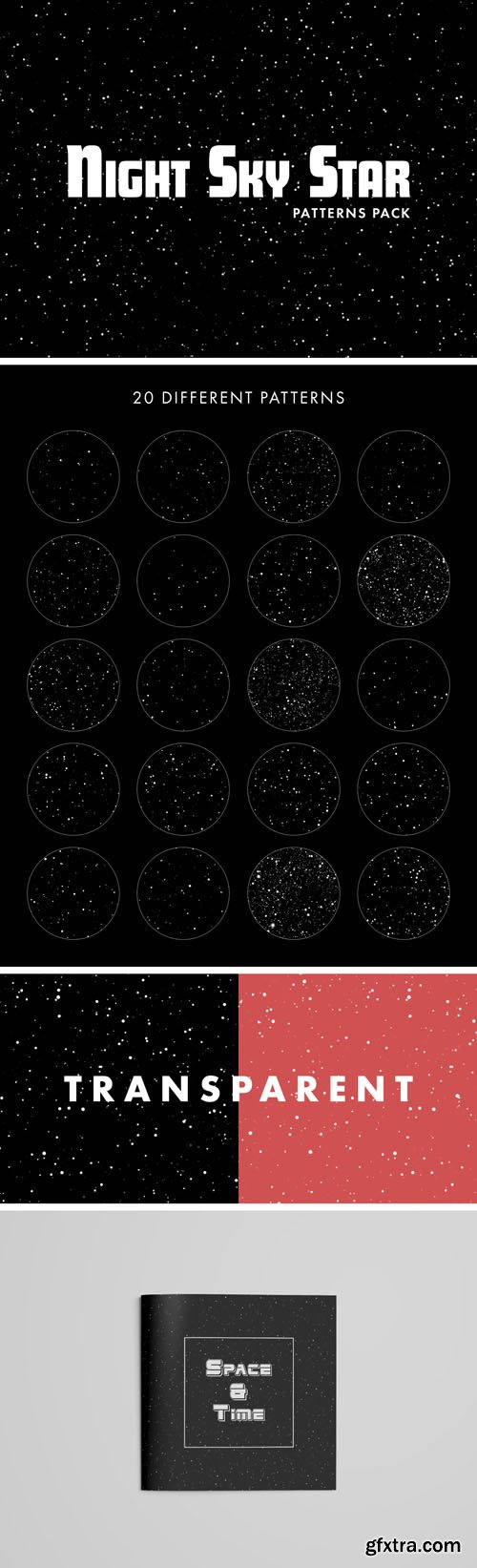 Night Sky Star Patterns for Photoshop