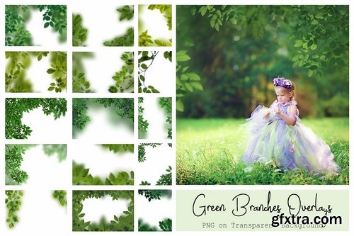 CM - 120 Green Tree Branches Overlays 2382282