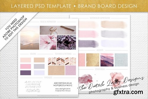 CM - PSD Brand Board Template - Design #1 2381104