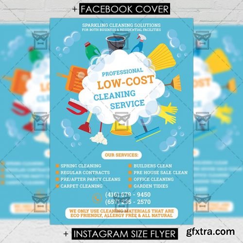 Cleaning Service – Business A5 Flyer Template Cleaning Service – Business A5 Flyer Template