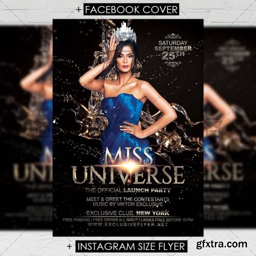 Miss Universe – Club A5 Flyer Template