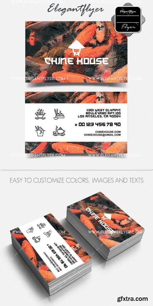 Chine House V1 2018 Business Card Templates PSD