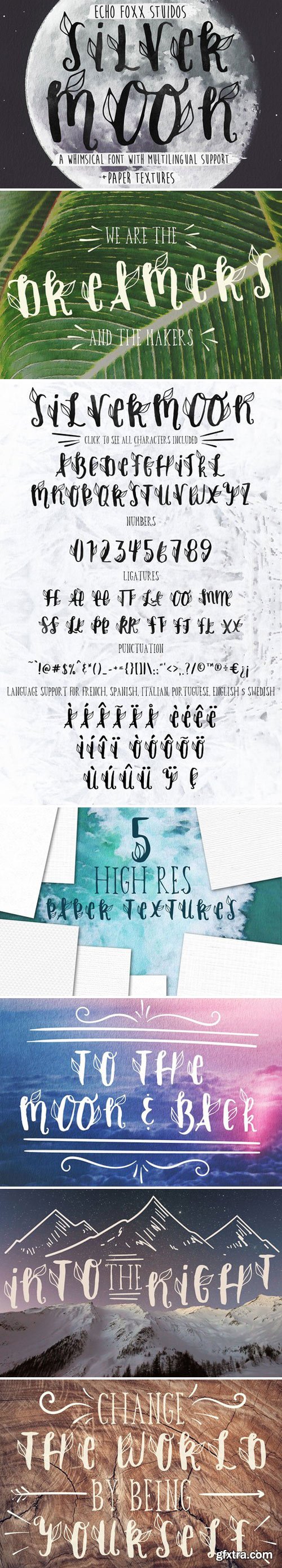 CM - Silver Moon Font + Extras 2355658