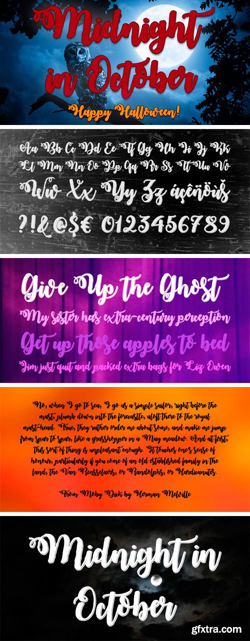 Midnight in October Font