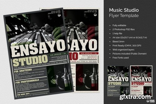 Music Studio Flyer Template