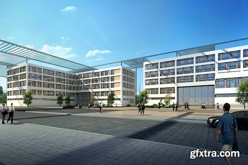 Exterior Building 3D Scene CRYSTAL CG 37-119