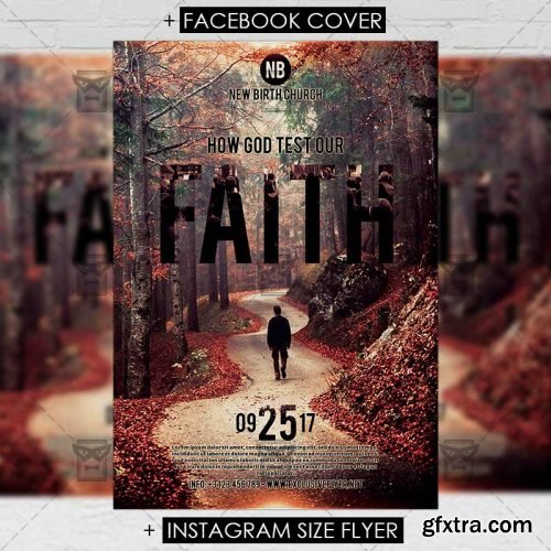 How God Test Our Faith – Church A5 Flyer Template How God Test Our Faith – Church A5 Flyer Template