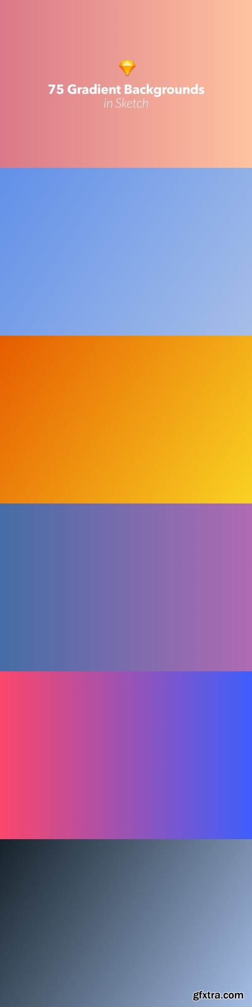 75 Gradient Backgrounds in Sketch