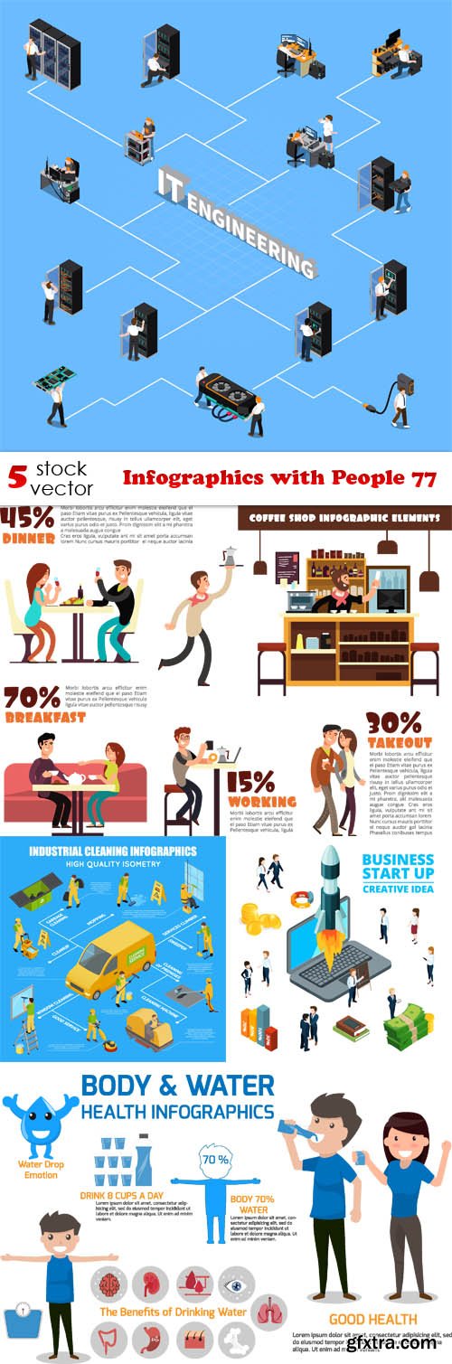 Vectors - Infographics with People 77