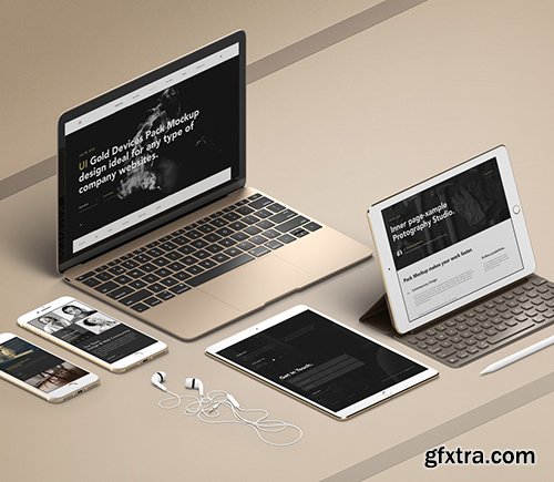 UI Gold Psd Apple Devices Pack UI Gold Psd Apple Devices Pack