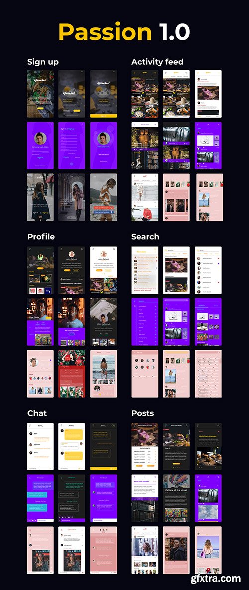 Passion 1.0 UI Kit Passion 1.0 UI Kit