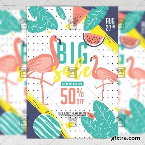 Summer Big Sale – Premium A5 Flyer Template Summer Big Sale – Premium A5 Flyer Template