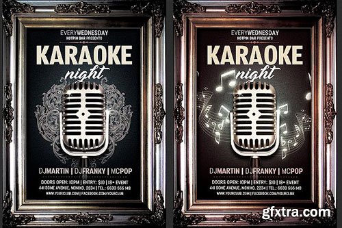 CreativeMarket - Karaoke Night Flyer Template 2443001