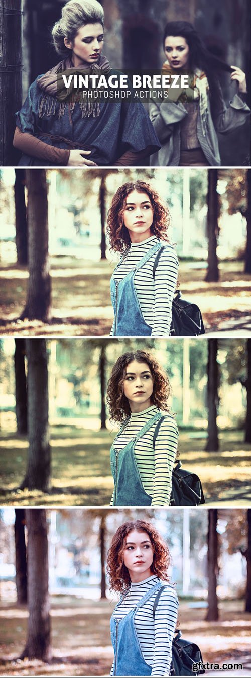 3 Vintage Breeze Photoshop Actions 3 Vintage Breeze Photoshop Actions