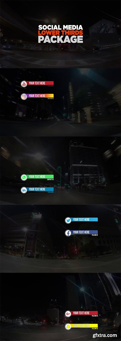 Social Media Lower Thirds Pack 77321 Social Media Lower Thirds Pack 77321