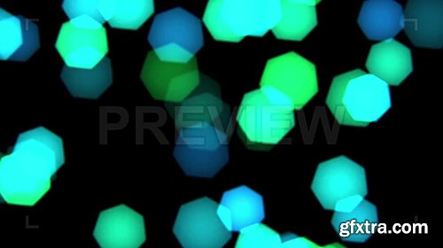 Blue-Green Dancing Bokeh Overlay 77572