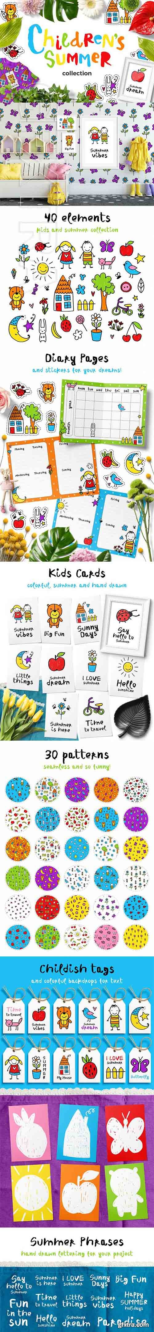 Childrens Summer - Clipart Set 2443206