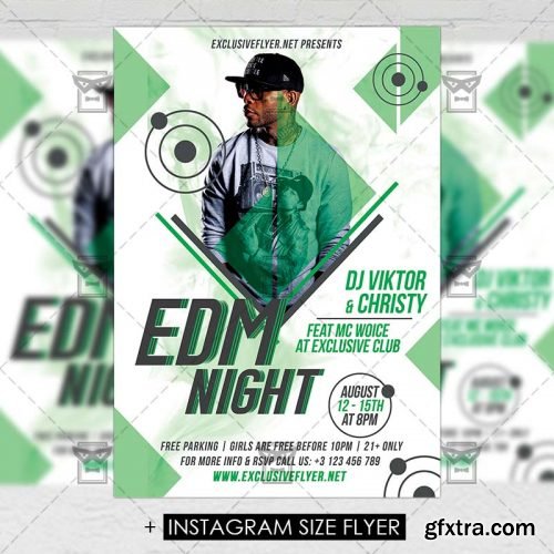 EDM Night – Premium A5 Flyer Template