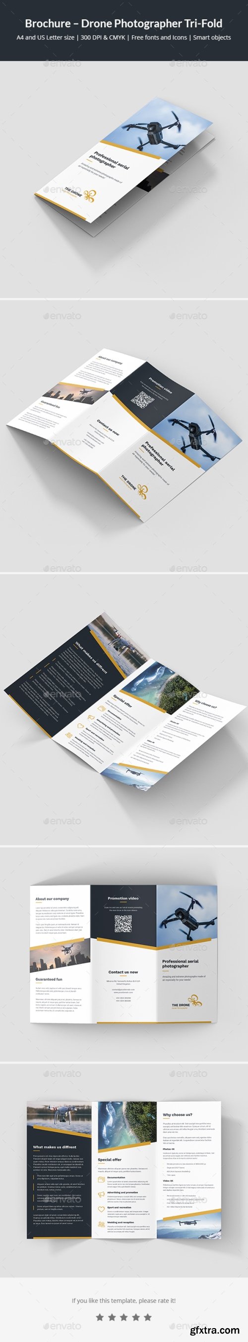 Graphicriver - Brochure &ndash; Drone Photographer Tri-Fold 21773129