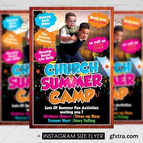 Church Summer Camp – Premium A5 Flyer Template