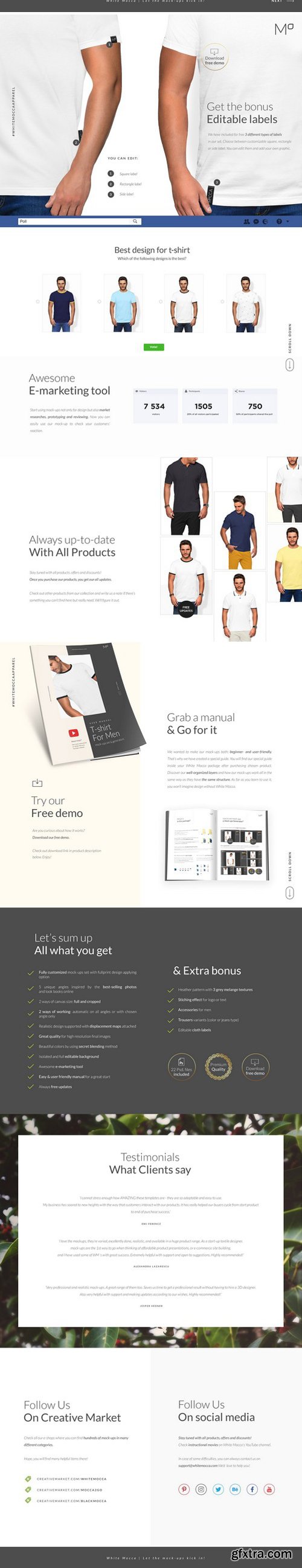 CM - Men T-shirt Mockups Set 2403328