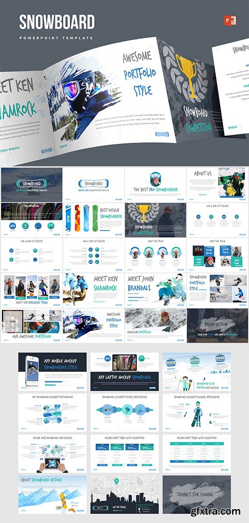 Snowboard Powerpoint Template
