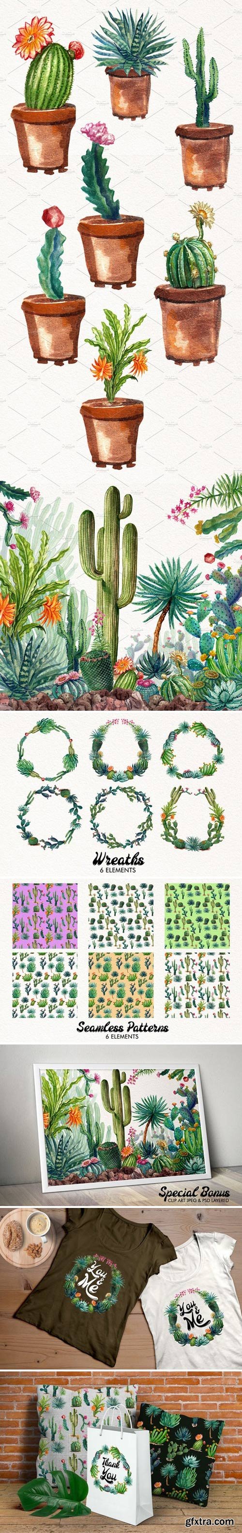 CM - Watercolor Cactuses 1485736