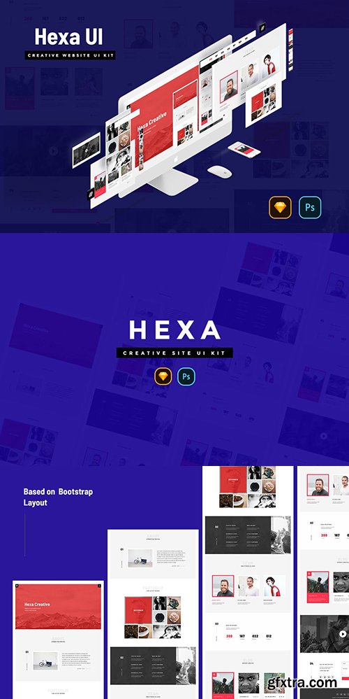 HEXA Creative Website UI Kit HEXA Creative Website UI Kit