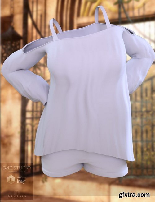 Cold Shoulder Outfit for Genesis 3 Females