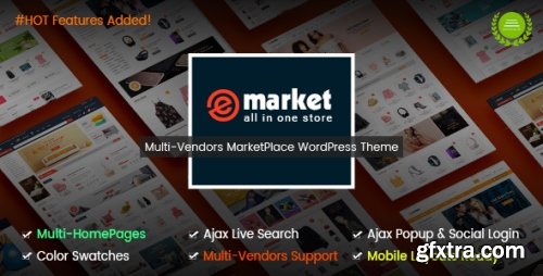 ThemeForest - eMarket v1.4.0 - The eCommerce & Multi-purpose MarketPlace WordPress Theme (Mobile Layouts Included) -