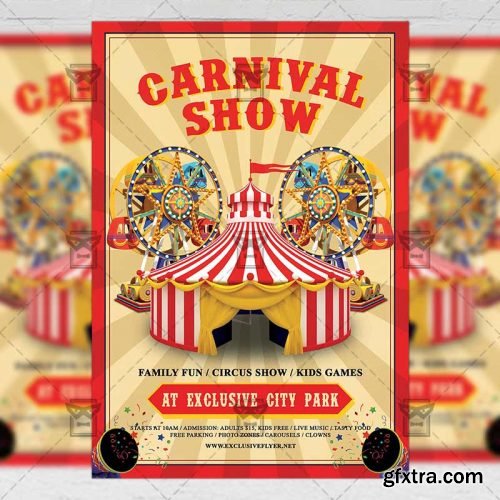 Carnival Show – Premium A5 Flyer Template