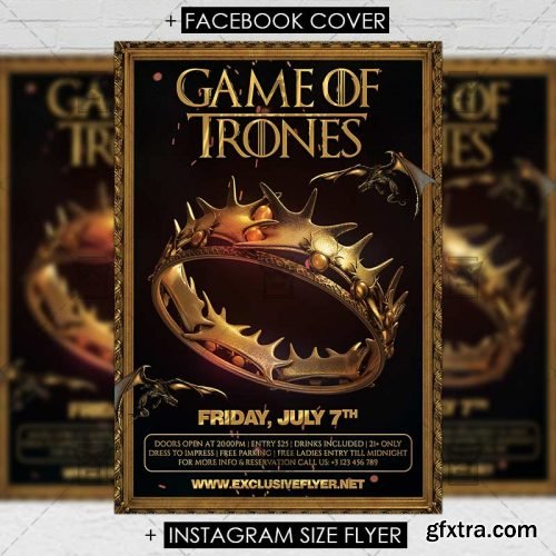 Game of Thrones Night – Premium A5 Flyer Template
