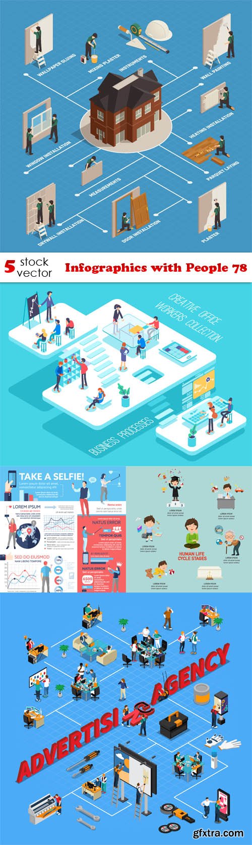 Vectors - Infographics with People 78