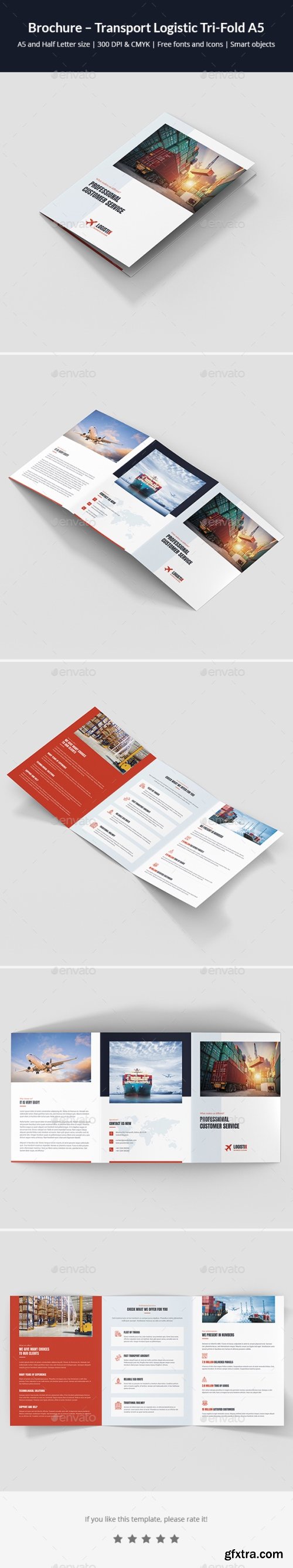 Graphicriver - Brochure &ndash; Transport Logistic Tri-Fold A5 21805581