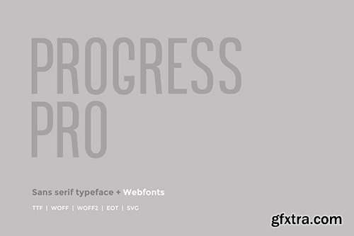 Progress pro - Modern Typeface + WebFont